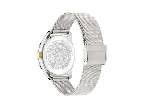 Versace New V Circle Quartz Watch, 36 mm, Sapphire Crystal, 